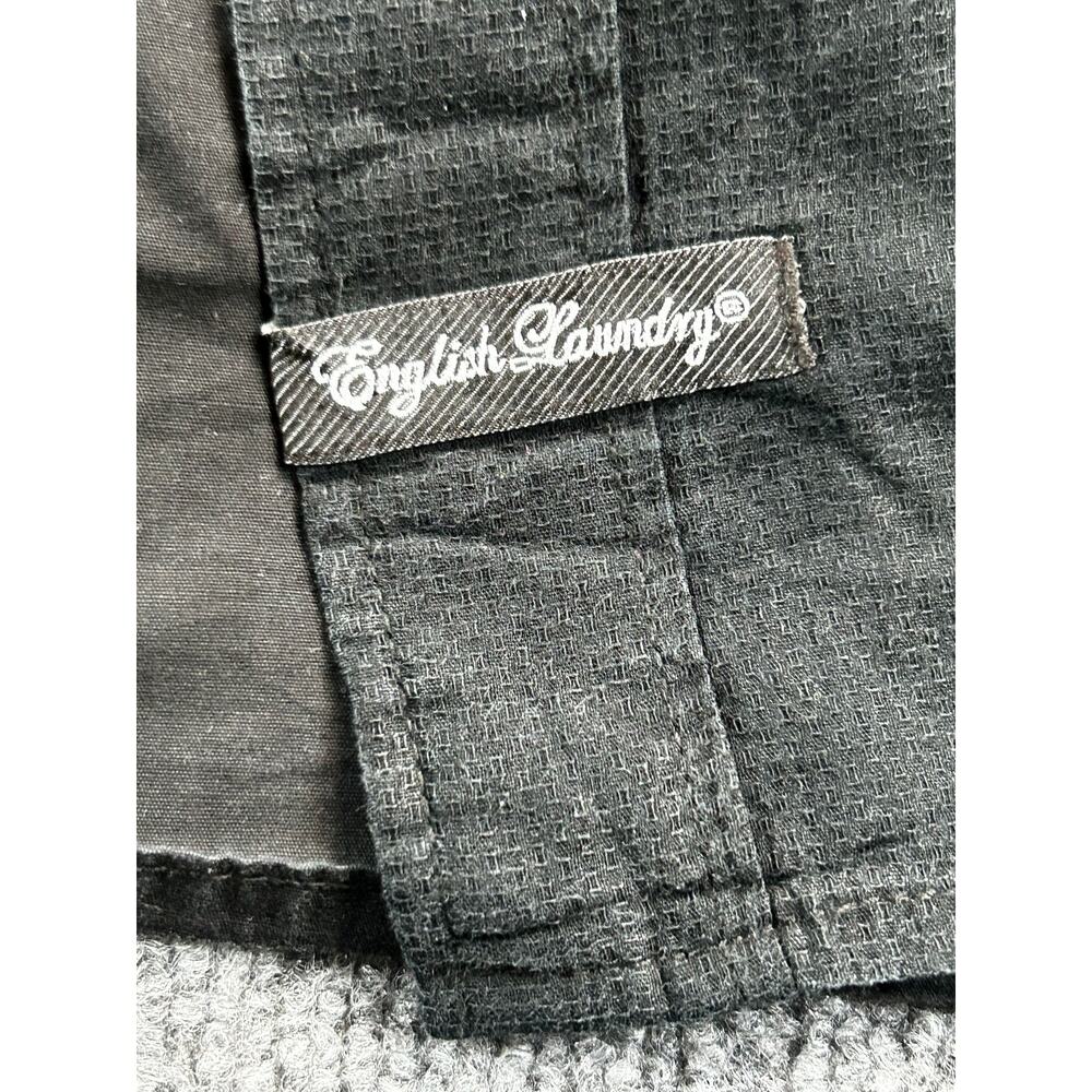 Y2K English Laundry Christopher Wicks Black Embroidered Shirt Men's M - Picture 8 of 15